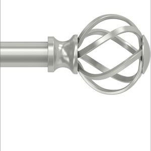 VOIIY Silver Drapery Rods 48-84 Inch